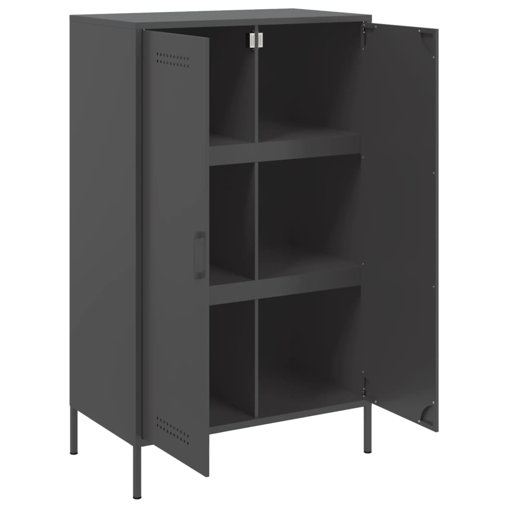 Ντουλάπι Μαύρο 68x39x113 εκ. από Ατσάλι