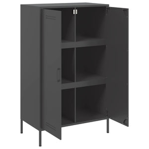 Ντουλάπι Μαύρο 68x39x113 εκ. από Ατσάλι
