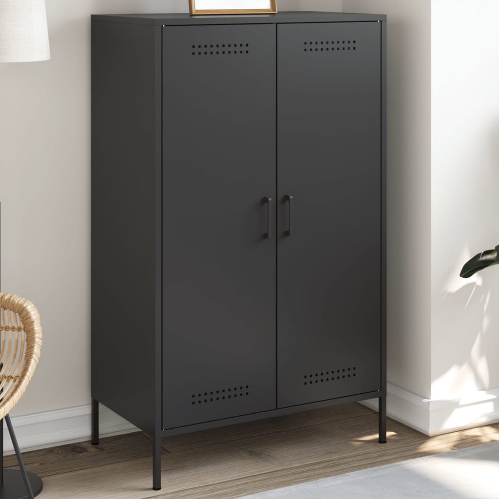 Ντουλάπι Μαύρο 68x39x113 εκ. από Ατσάλι