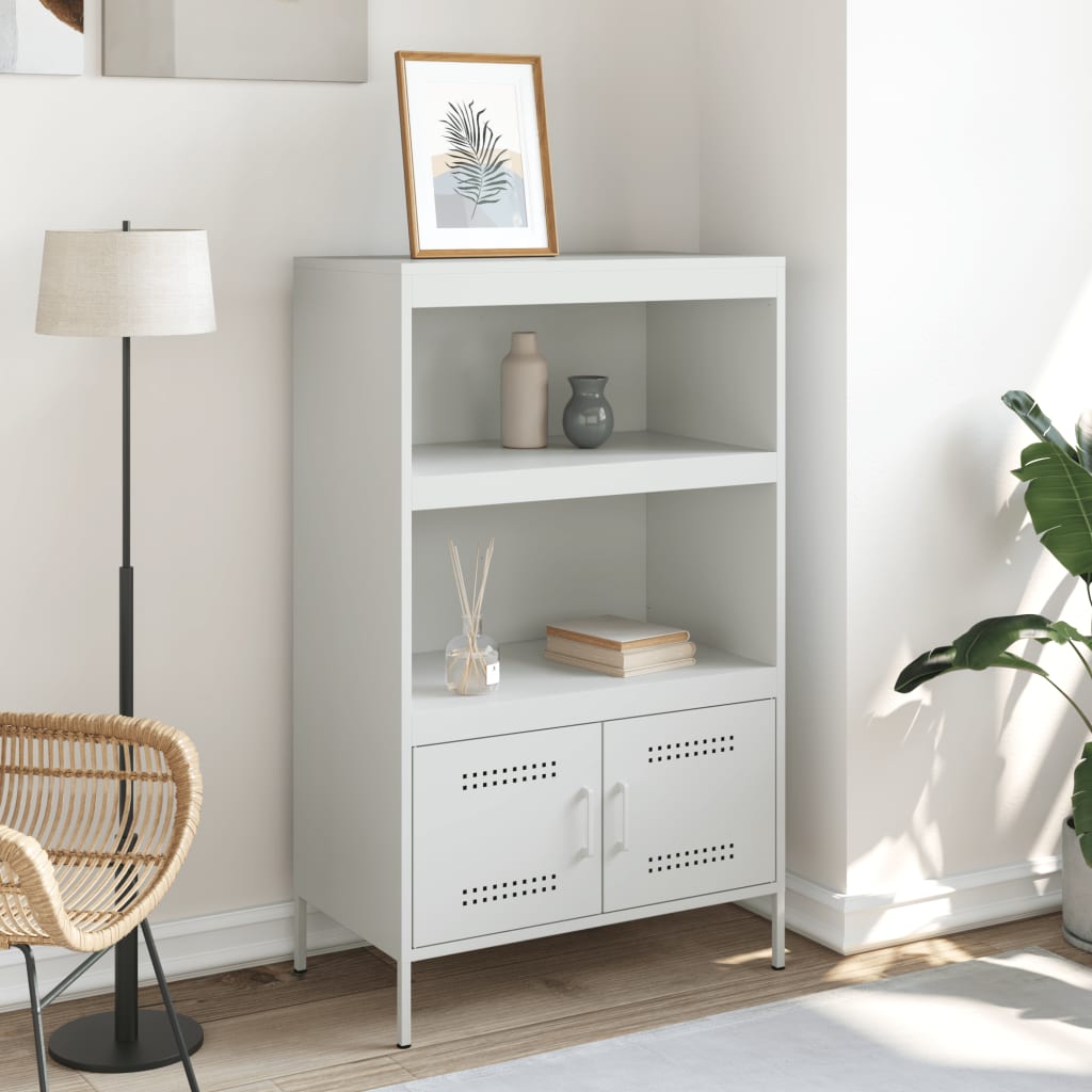 Ραφιέρα Λευκή 68x39x113 εκ. από Ατσάλι - Pakobazaar