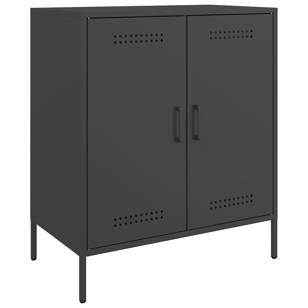 Ντουλάπι Μαύρο 68x39x79 εκ. από Ατσάλι