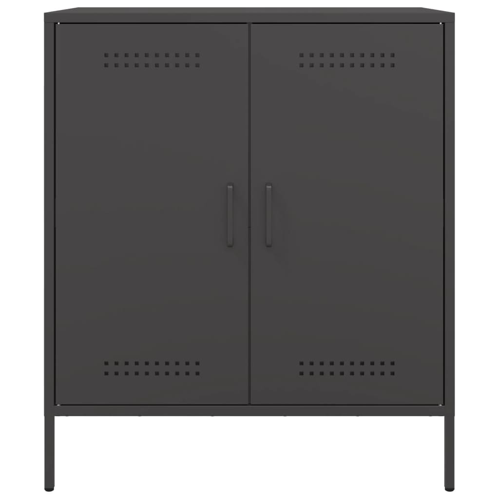 Ντουλάπι Μαύρο 68x39x79 εκ. από Ατσάλι