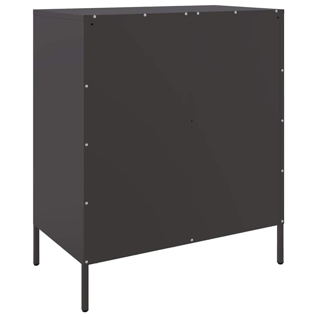 Ντουλάπι Μαύρο 68x39x79 εκ. από Ατσάλι