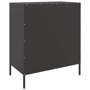 Ντουλάπι Μαύρο 68x39x79 εκ. από Ατσάλι