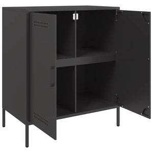 Ντουλάπι Μαύρο 68x39x79 εκ. από Ατσάλι