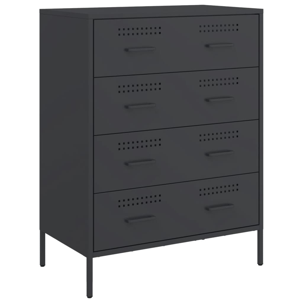 Ντουλάπι Μαύρο 68x39x89 εκ. από Ατσάλι - Pakobazaar