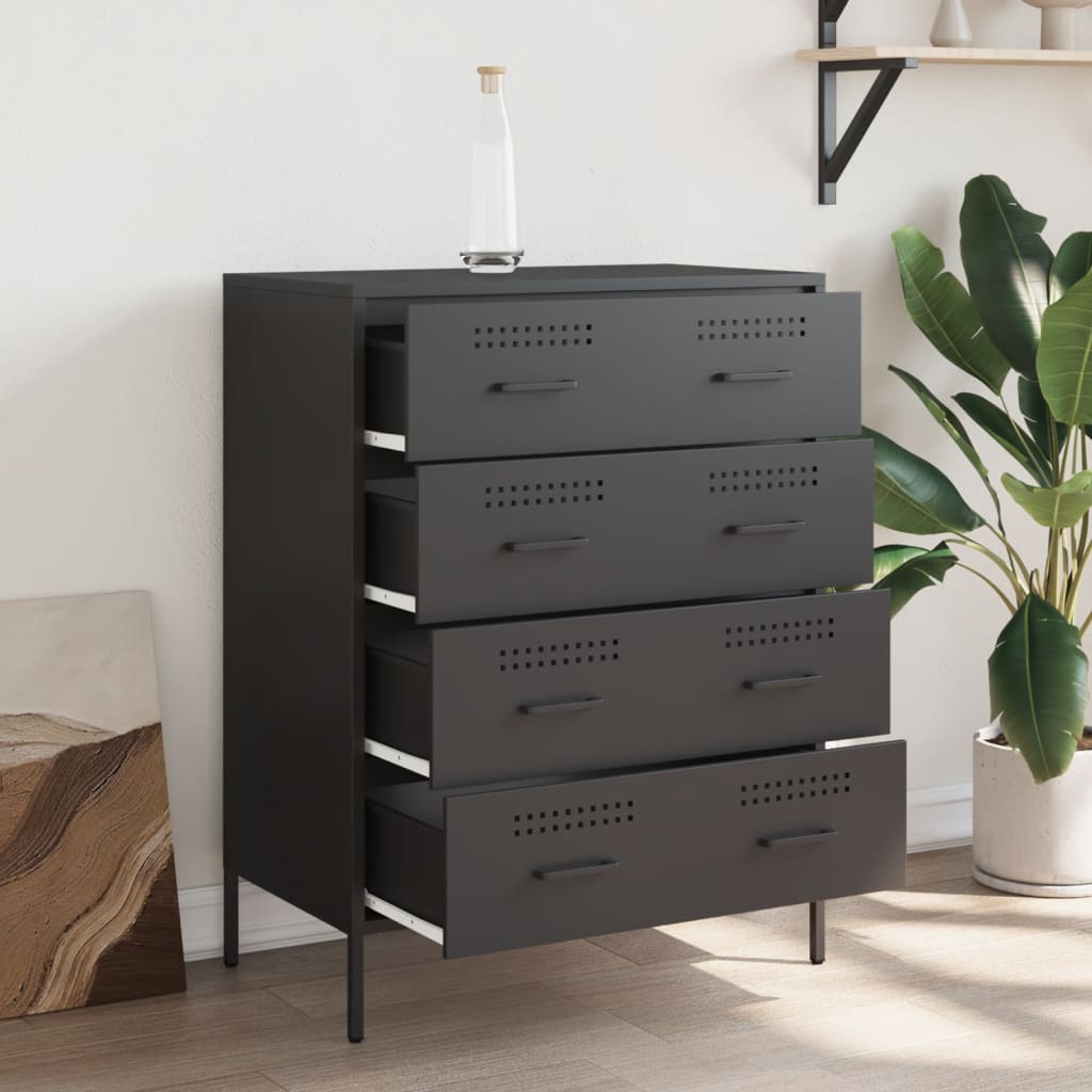 Ντουλάπι Μαύρο 68x39x89 εκ. από Ατσάλι - Pakobazaar