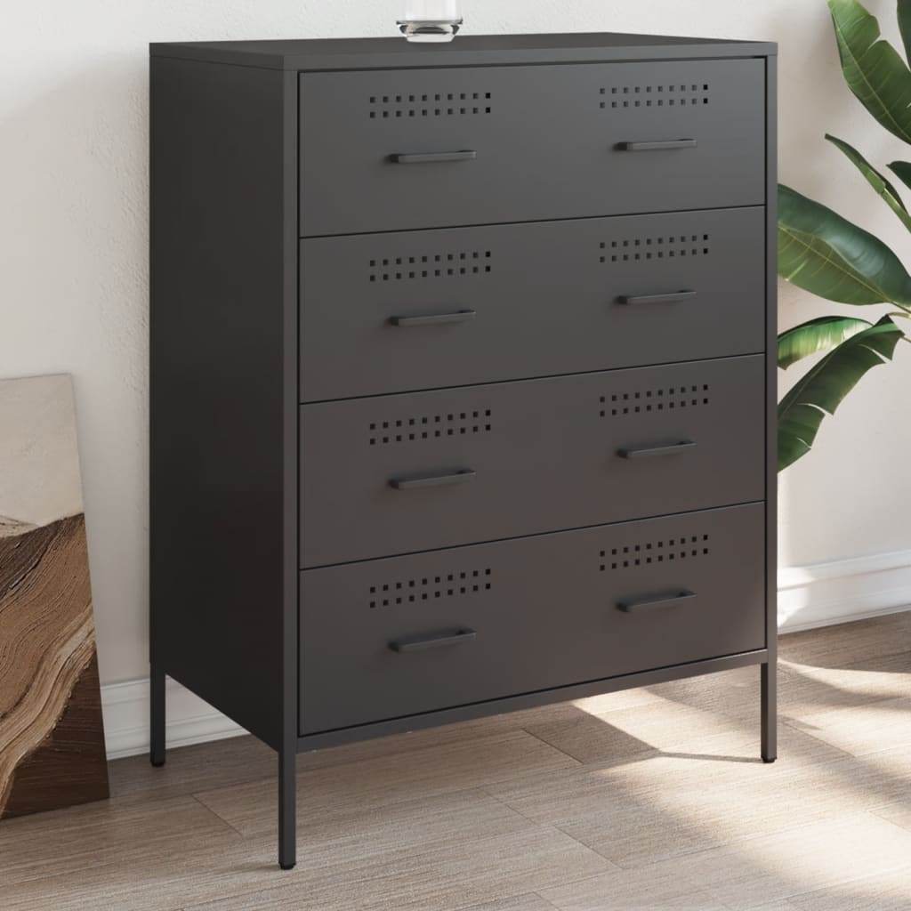 Ντουλάπι Μαύρο 68x39x89 εκ. από Ατσάλι - Pakobazaar
