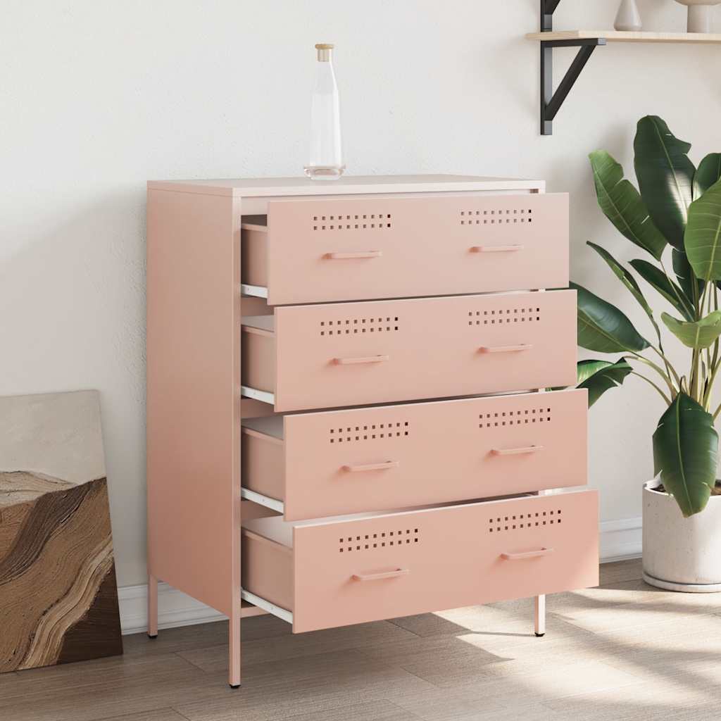 Ντουλάπι Ροζ 68x39x89 εκ. από Ατσάλι - Pakobazaar