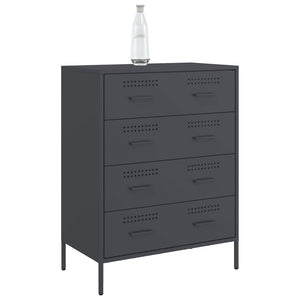 Μπουφές Ανθρακί 68x39x89 εκ. από Ατσάλι - Pakobazaar