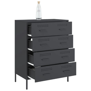 Μπουφές Ανθρακί 68x39x89 εκ. από Ατσάλι - Pakobazaar
