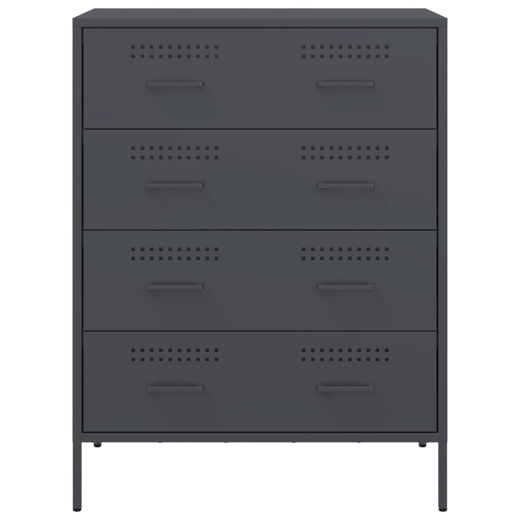 Μπουφές Ανθρακί 68x39x89 εκ. από Ατσάλι - Pakobazaar