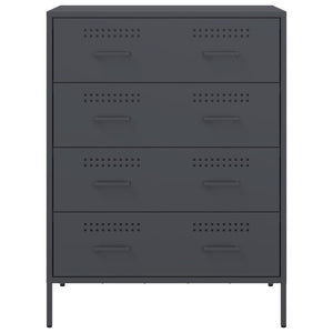 Μπουφές Ανθρακί 68x39x89 εκ. από Ατσάλι - Pakobazaar
