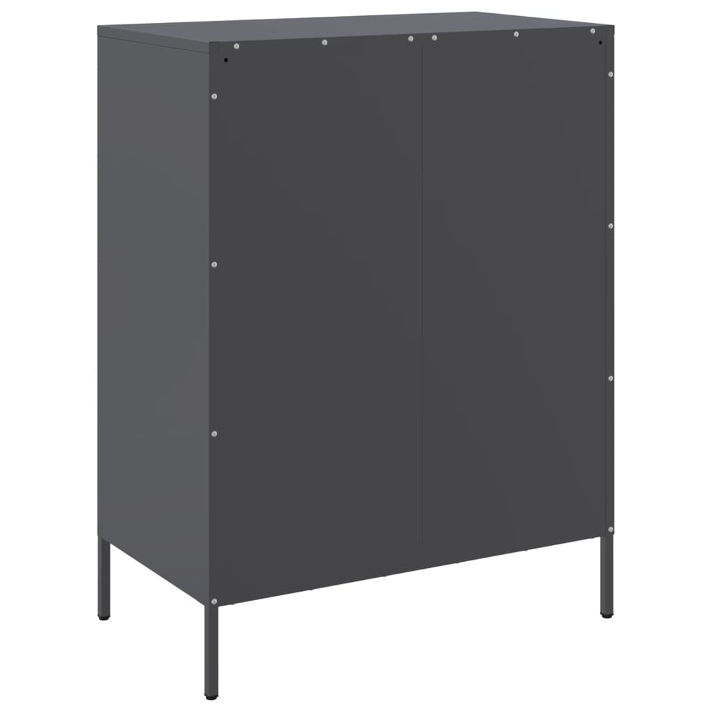 Μπουφές Ανθρακί 68x39x89 εκ. από Ατσάλι - Pakobazaar