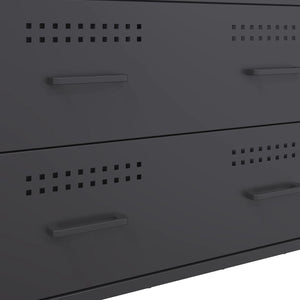 Μπουφές Ανθρακί 68x39x89 εκ. από Ατσάλι - Pakobazaar