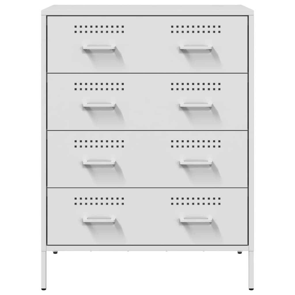 Μπουφές Λευκός 68x39x89 εκ. από Ατσάλι - Pakobazaar