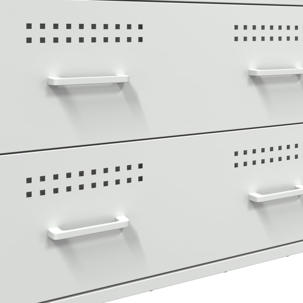 Μπουφές Λευκός 68x39x89 εκ. από Ατσάλι - Pakobazaar