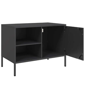 Έπιπλο Τηλεόρασης Μαύρο 68x39x50,5 εκ. Ατσάλινο