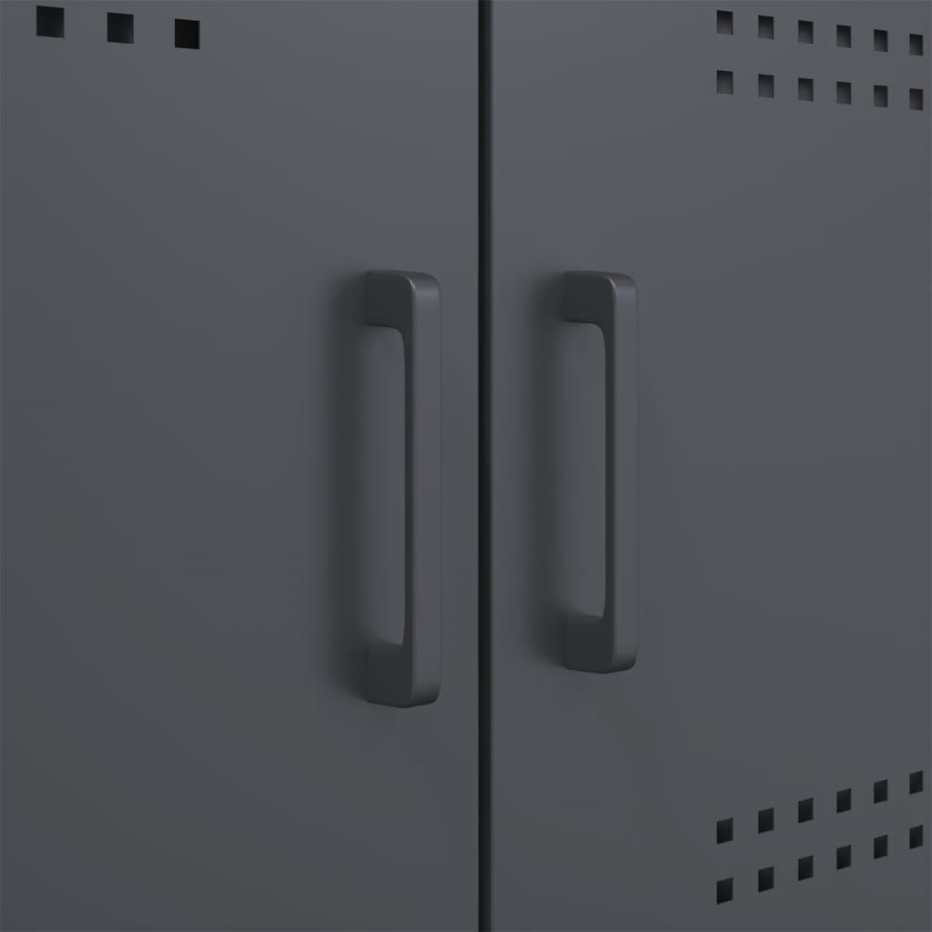 Έπιπλο Τηλεόρασης Ανθρακί 68x39x50,5 εκ. από Χάλυβα - Pakobazaar