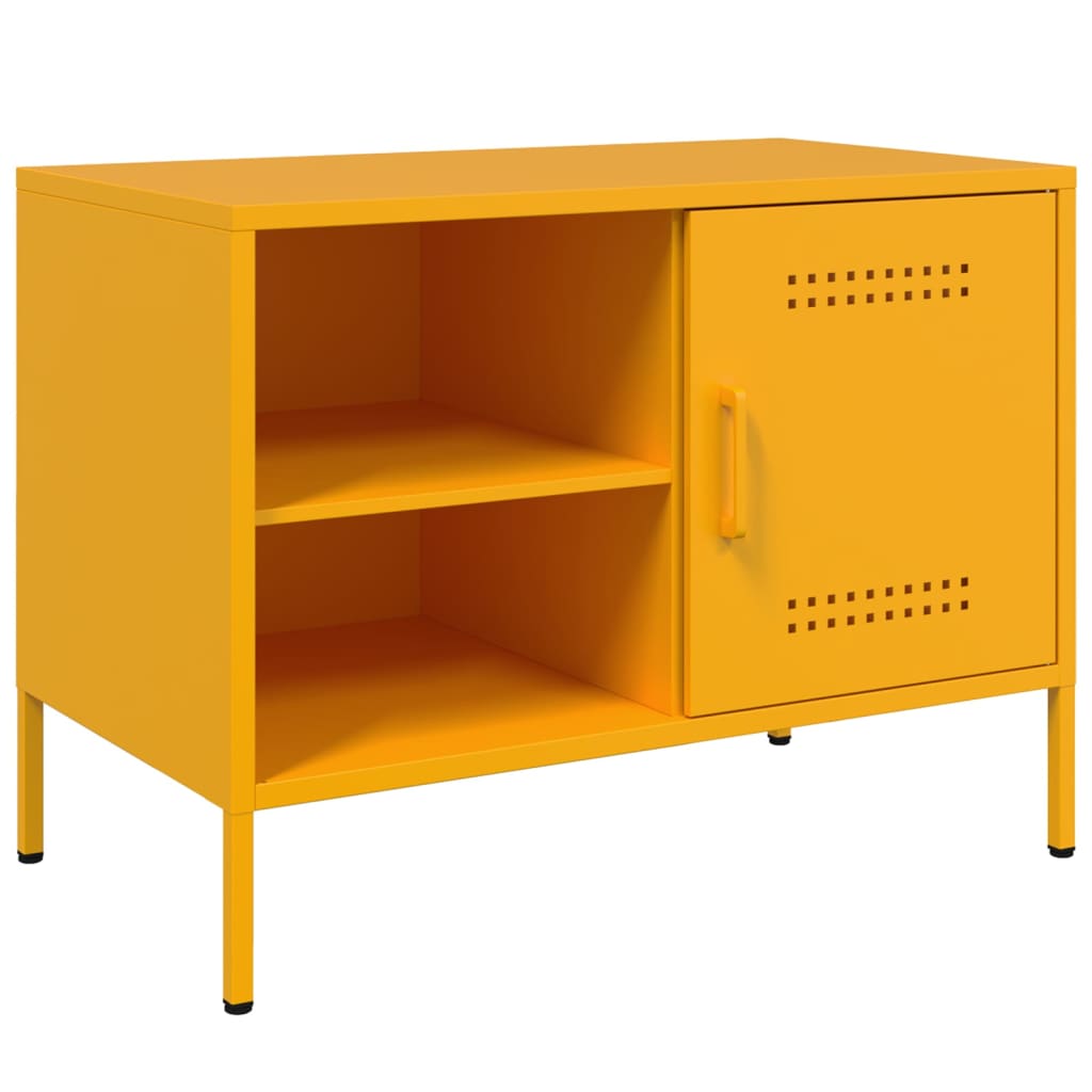 Έπιπλο Τηλεόρασης Μουσταρδί Κίτρινο 68x39x50,5 εκ. από Ατσάλι