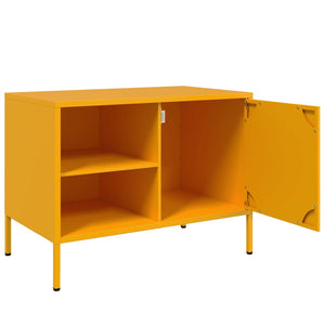 Έπιπλο Τηλεόρασης Μουσταρδί Κίτρινο 68x39x50,5 εκ. από Ατσάλι