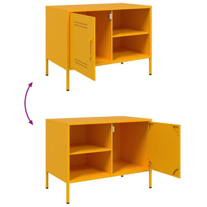 Έπιπλο Τηλεόρασης Μουσταρδί Κίτρινο 68x39x50,5 εκ. από Ατσάλι