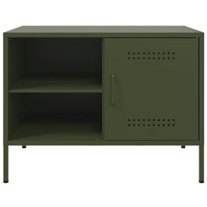 Έπιπλο Τηλεόρασης Πράσινο Λαδί 68x39x50,5 εκ. από Ατσάλι