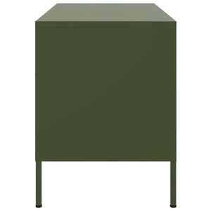 Έπιπλα Τηλεόρασης 2 τεμ. Πράσινο Λαδί 68x39x50,5 εκ. από Χάλυβα - Pakobazaar