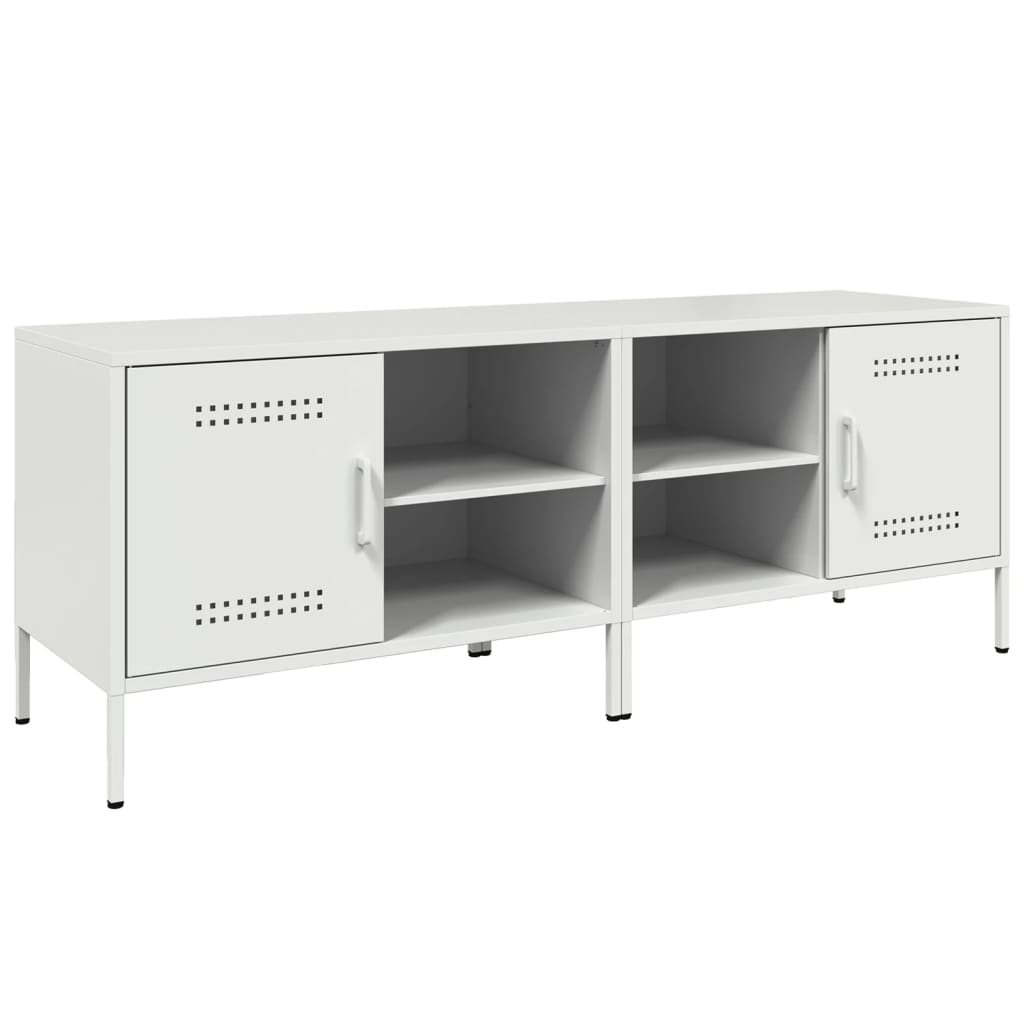 Έπιπλα Τηλεόρασης 2 τεμ. Λευκό 68x39x50,5 εκ. από Χάλυβα