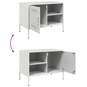 Έπιπλα Τηλεόρασης 2 τεμ. Λευκό 68x39x50,5 εκ. από Χάλυβα