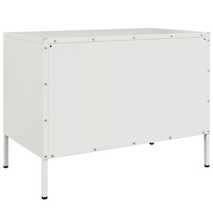 Έπιπλα Τηλεόρασης 2 τεμ. Λευκό 68x39x50,5 εκ. από Χάλυβα
