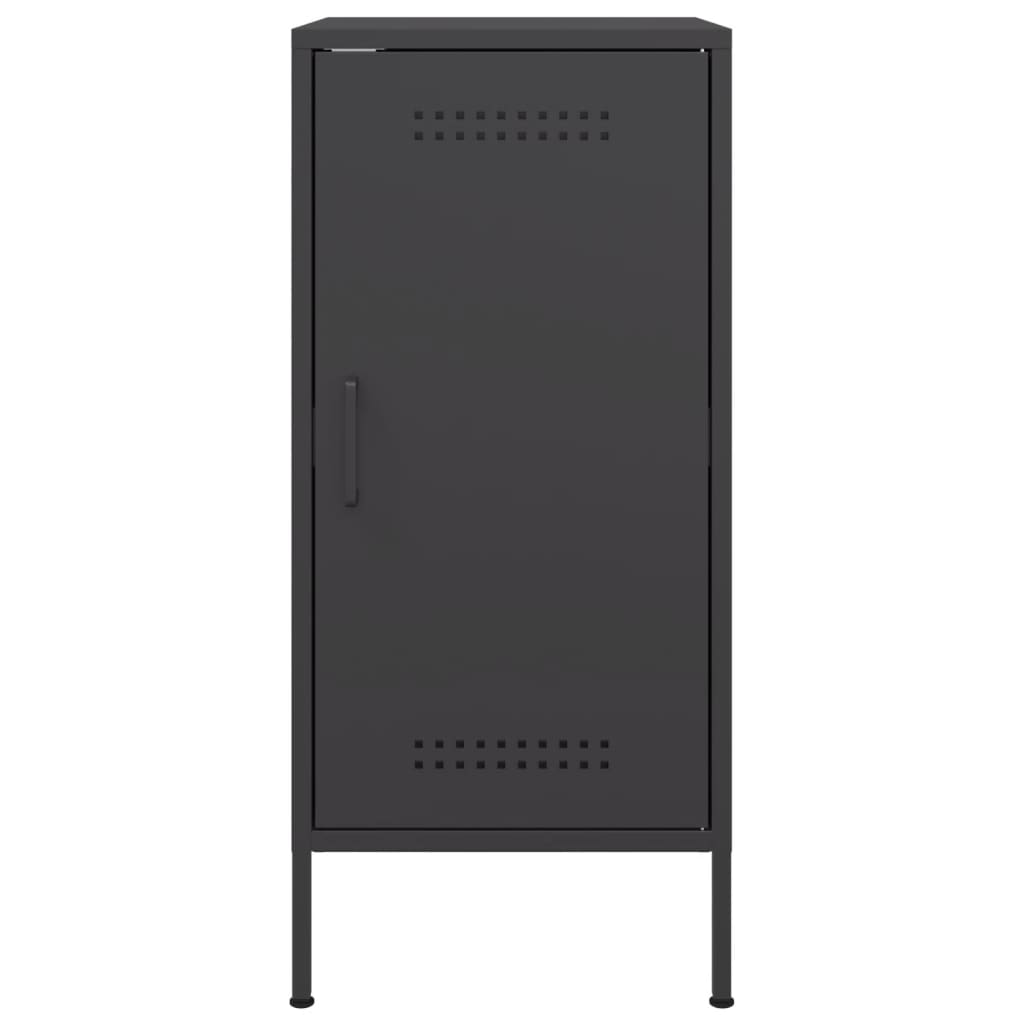 Ντουλάπια 2 τεμ. Μαύρα 36x39x79 εκ. από Χάλυβα