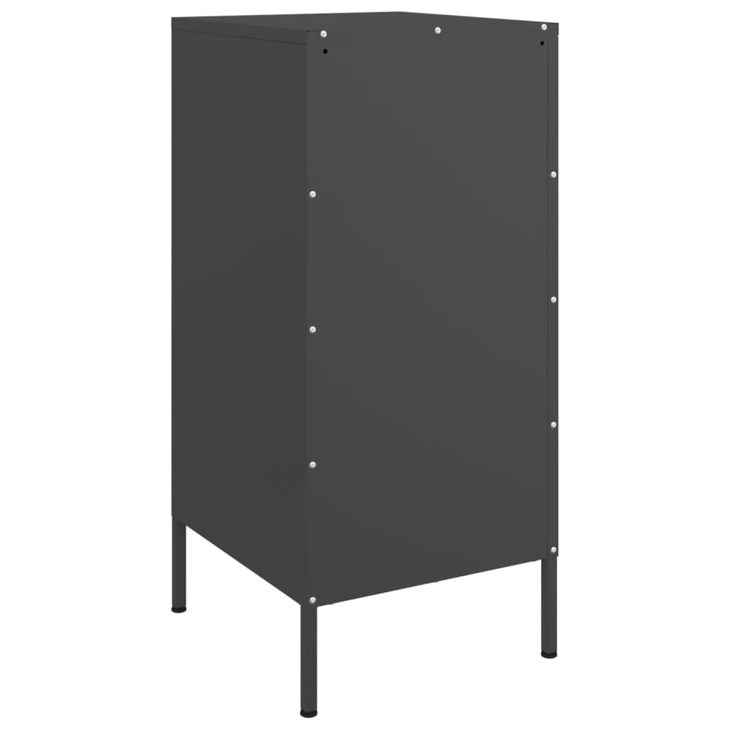Ντουλάπια 2 τεμ. Μαύρα 36x39x79 εκ. από Χάλυβα