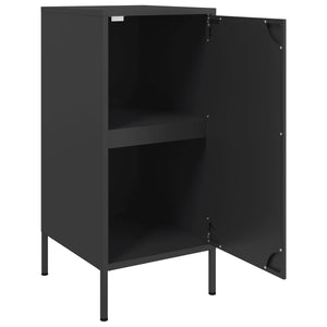 Ντουλάπια 2 τεμ. Μαύρα 36x39x79 εκ. από Χάλυβα