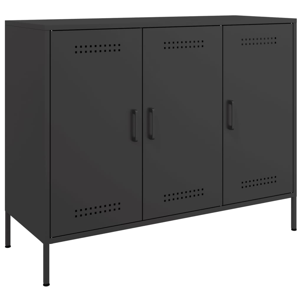 Ντουλάπι Μαύρο 100,5x39x79 εκ. από Χάλυβα