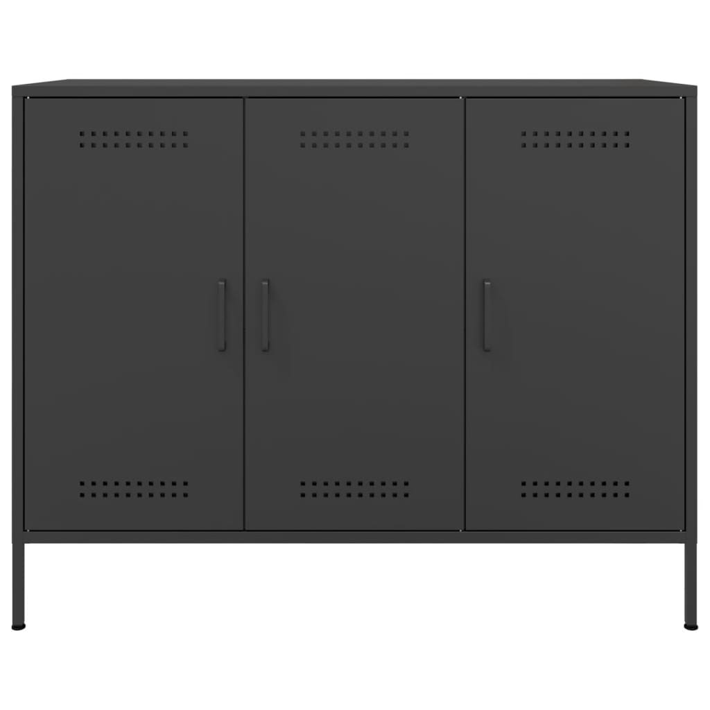 Ντουλάπι Μαύρο 100,5x39x79 εκ. από Χάλυβα