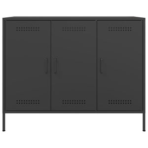 Ντουλάπι Μαύρο 100,5x39x79 εκ. από Χάλυβα