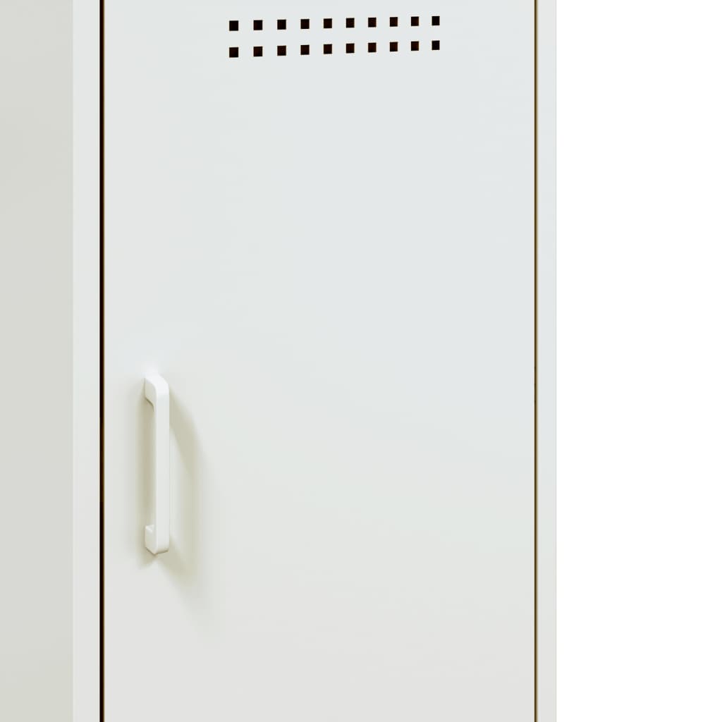 Ντουλάπι Λευκό 100,5x39x79 εκ. από Χάλυβα
