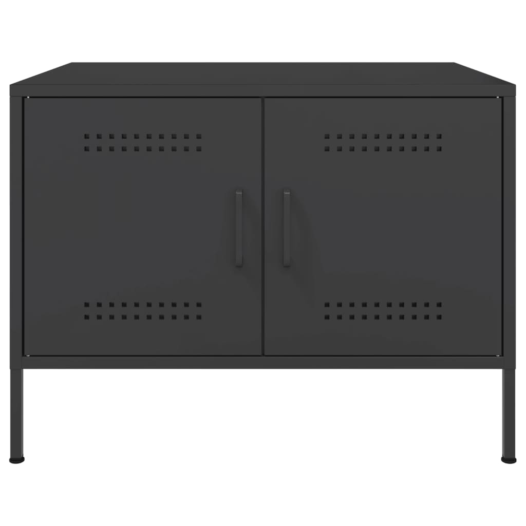 Τραπεζάκι Σαλονιού Μαύρο 68x50x50,5 εκ. από Ατσάλι