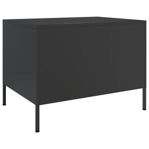 Τραπεζάκι Σαλονιού Μαύρο 68x50x50,5 εκ. από Ατσάλι