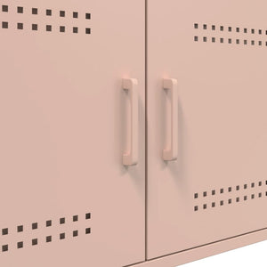 Τραπεζάκι Σαλονιού Ροζ 68x50x50,5 εκ. από Ατσάλι
