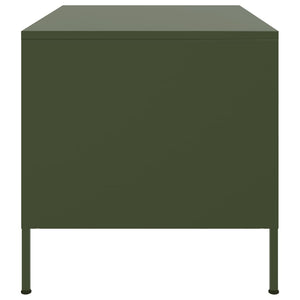 Τραπεζάκι Σαλονιού Πράσινο Λαδί 68x50x50,5 εκ. από Ατσάλι
