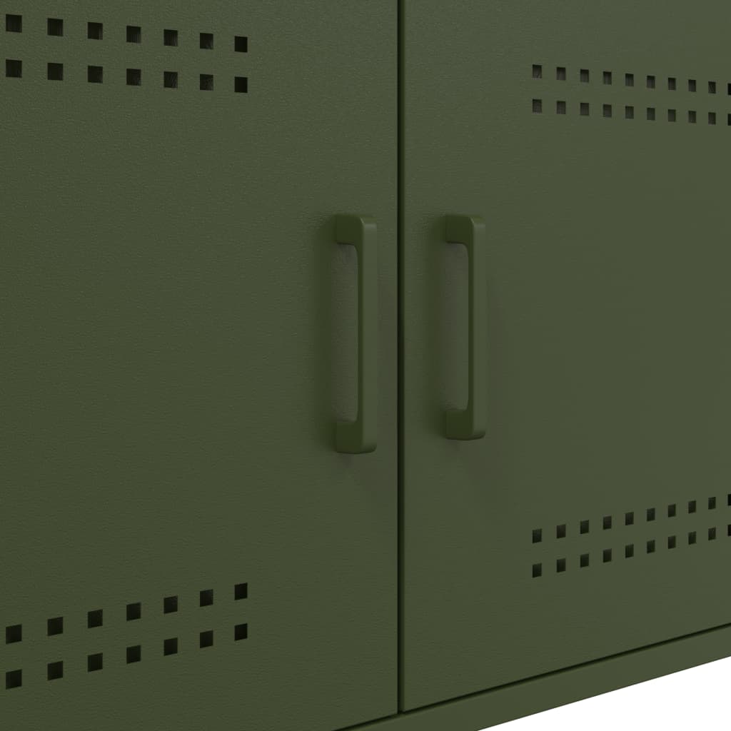 Τραπεζάκι Σαλονιού Πράσινο Λαδί 68x50x50,5 εκ. από Ατσάλι