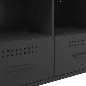 Έπιπλα Τηλεόρασης 2 τεμ. Μαύρο 68x39x50,5 εκ. από Χάλυβα