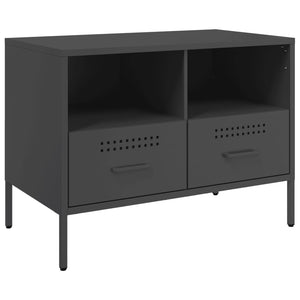 Έπιπλα Τηλεόρασης 2 τεμ. Μαύρο 68x39x50,5 εκ. από Χάλυβα