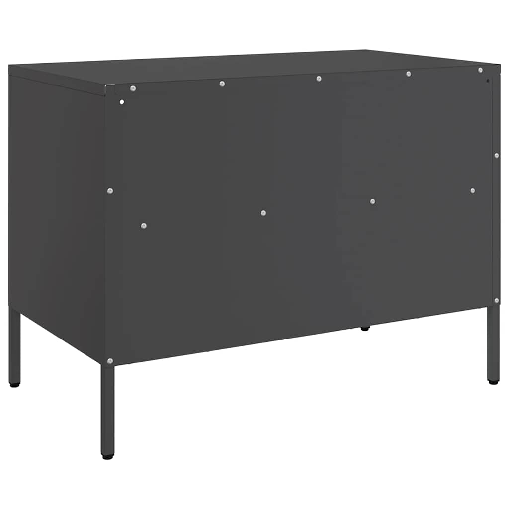 Έπιπλα Τηλεόρασης 2 τεμ. Μαύρο 68x39x50,5 εκ. από Χάλυβα