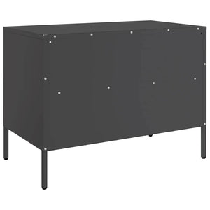 Έπιπλα Τηλεόρασης 2 τεμ. Μαύρο 68x39x50,5 εκ. από Χάλυβα