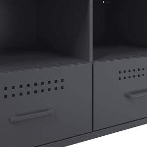 Έπιπλα Τηλεόρασης 2 τεμ. Ανθρακί 68x39x50,5 εκ. από Χάλυβα