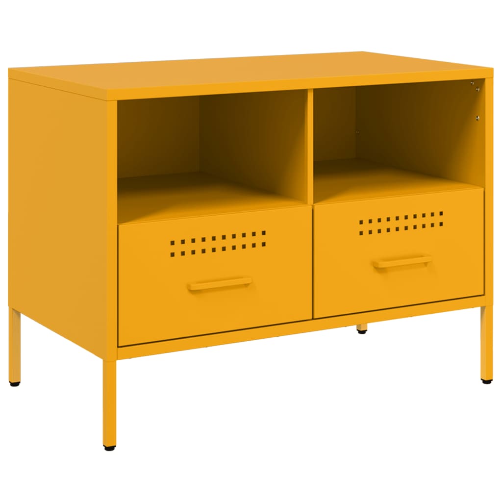 Έπιπλο Τηλεόρασης Μουσταρδί Κίτρινο 68x39x50,5 εκ. από Ατσάλι