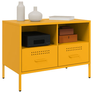 Έπιπλο Τηλεόρασης Μουσταρδί Κίτρινο 68x39x50,5 εκ. από Ατσάλι
